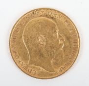 Edward VII (1901-1910), Half Sovereign, 1906, aVF