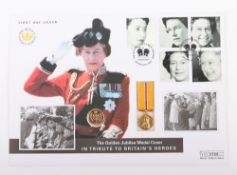 Elizabeth II, Half Sovereign, 2002, in Golden Jubilee Medal Cover
