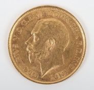 George V (1910-1936), Half Sovereign, 1912, aVF