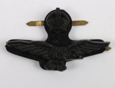 WW2 Economy Plastic Side Cap Badge to The Royal Air Force