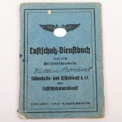 WW2 German Luftschutz Service Book.