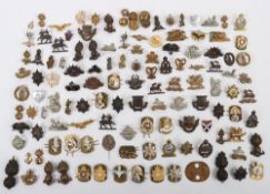 Large Collection of mainly British Army Metal & anodised Collar Badges.