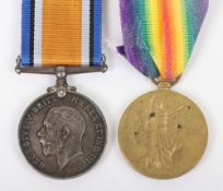 A Great War medal pair to the Oxfordshire and Buckinghamshire Light Infantry