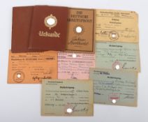 Third Reich SA Sports Document Grouping