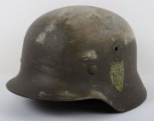 WW2 German Helmet Reissued to Norwegian Army.