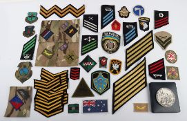 Collection of World Cloth Military Badges