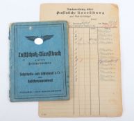 WW2 German Luftschutz Service Book.