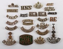 Good Assortment of Mainly British Military & Indian Shoulder Titles