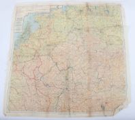 WW2 RAF Silk Escape Map of Europe