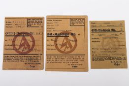Third Reich WW1 Iron Cross Winners  SA Officers Cards