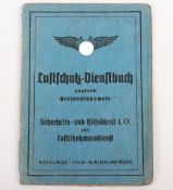 WW2 German Luftschutz Service Book.