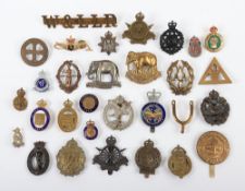 Collection of mainly British Military Cap Badges & Home Front items