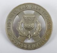 Canada – The Cumberland Highlanders scarce White Metal Cap Badge