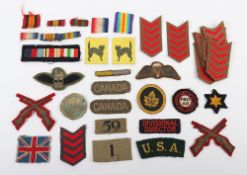WW2 British Cloth Insignia and Medal Ribbons