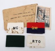 WW2 Assistant  Military Landing Officer and other Armbands