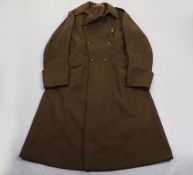 WW2 British Army Officers Great Coat, Inniskilling Fusiliers.