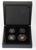 The 2024 William Wyon Una & The Lion Collection, Gold Proof Sovereign Set, four coin set including