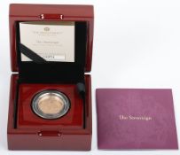 Royal Mint 'The Sovereign' 2022 Gold Proof Sovereign, in box