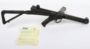 Deactivated EU certificate Sterling Sub-Machine Gun.9mmÂ  sub-machine with metal folding stock and