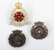 Small Collection of Hampshire related Cap Badges. Lot includes a Silver, Gilt & Enamelled 6th