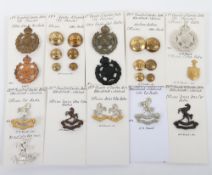 Assortment of Military Badges to the 19th County of London (St Pancras) & The 20th County...