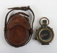 WW1 2nd lieutenant T.C. Coxons Compass. Working compass being painted brass with name to back T.