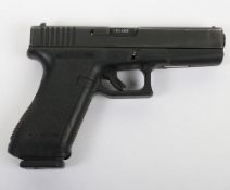 Deactivated EU certificate Glock 17 semi-automatic pistol.9mm, plastic and metal stamped with makers