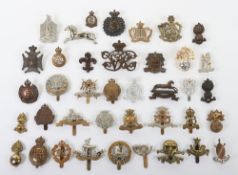 Small job Lot of British Military Cap Badges. Lot includes examples of The Wiltshire Regiment, North