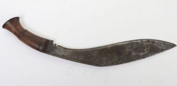 Military Gurkha Kukri Knife. Military issue with wood hilt and 32 cm blade which is stamped 9355