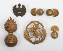 Small Grouping of Canadian Militia Cap & Collar badges. Lot includes examples of the 21st Essex