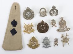 Small Lot of Cap Badges of Indian Interest. Lot includes examples to the Bombay Light Patrol, 45th