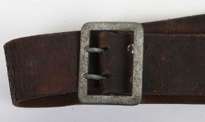 WW2 German Luftwaffe Officers Belt. Brown leather belt with officers claw buckle ,117 cms long