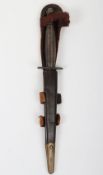 British Fairbairn Sykes (F.S) Commando Knife. Third pattern dagger with maker William Rodgers