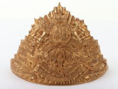 Post 1902 9th Queen's Royal Lancers other ranks Lance Cap Plate, die-stamped other ranks plate