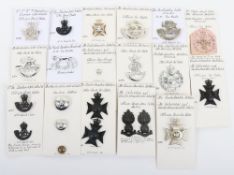 Selection of Cap Badges, Collar Badges, & Buttons to the Durham Light Infantry, Herefordshire