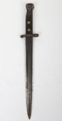 Lee-Metford Bayonet. Blade well stamped with armour stamps to blade and spine , wood hilt in well
