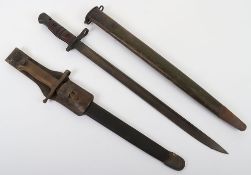 WW1 US and Italian Bayonets. WW1 U.S. Remington bayonet with makers and armour stamps to blade in