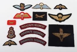 Small Job lot of Airborne related Cloth Badges. Lot includes 3 x Parachute Regiment Shoulder