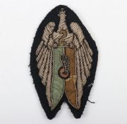 Polish 2nd Motorised Artillery 1st Polish Armoured Division Bullion Embroidered Badge, interesting