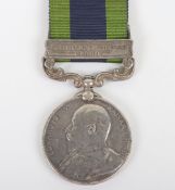 Edward VII India General Service Medal, Driver in the Mule Corps, with clasp North West Frontier