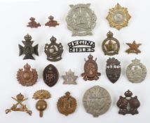 Collection of Post 1920's Canadian Cap, Collar Badges & Shoulder Title. Within this lot are