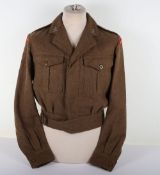 Royal Warwickshire Regiment Battle Dress Blouse. 49 Pattern BD blouse with insignia of the Royal