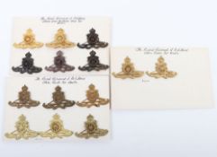Selection of Cap Badges to the Royal Regiment of Artillery. Lot includes examples of Gilt (2) and