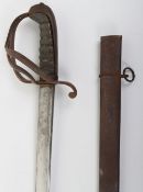 British 1821 Pattern Light Cavalry Officers Sword, regulation pattern with shagreen covered grip,