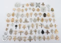 Large Collection of Anodised British Military Cap Badges. Staybrite Badges included within this