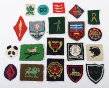 Good Selection of British Military Formation Badges. Examples included are the Chemical Warfare