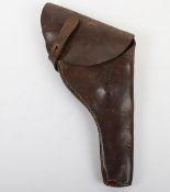 Sam Browne Webley Holster. Brown leather holster with brass metal work with name inside Lt Sames Y&L