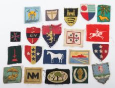 Good Selection of Mainly printed British Army Formation Badges. Lot includes 4th Battalion