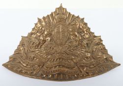 Post 1902 16th Queens Royal Lancers Other Ranks Lance Cap Plate, good die-stamped example with screw