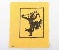 British Troops in Siam Printed Cloth Formation Badge. Good example of the British Troops in Siam